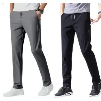 SportFlex™ - Combo of 2 Men's Sports Regular Fit Lycra Track Pants